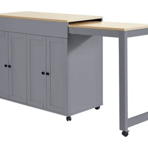 Barkast 210x30x100,9 cm met veel opbergruimte, 360掳 draaibaar, wit MDF materiaal, voor eetkamer en keuken Barkast 210x30x100,9 cm met veel opbergruimte, 360掳 draaibaar, wit MDF materiaal, voor eetkamer en keuken
