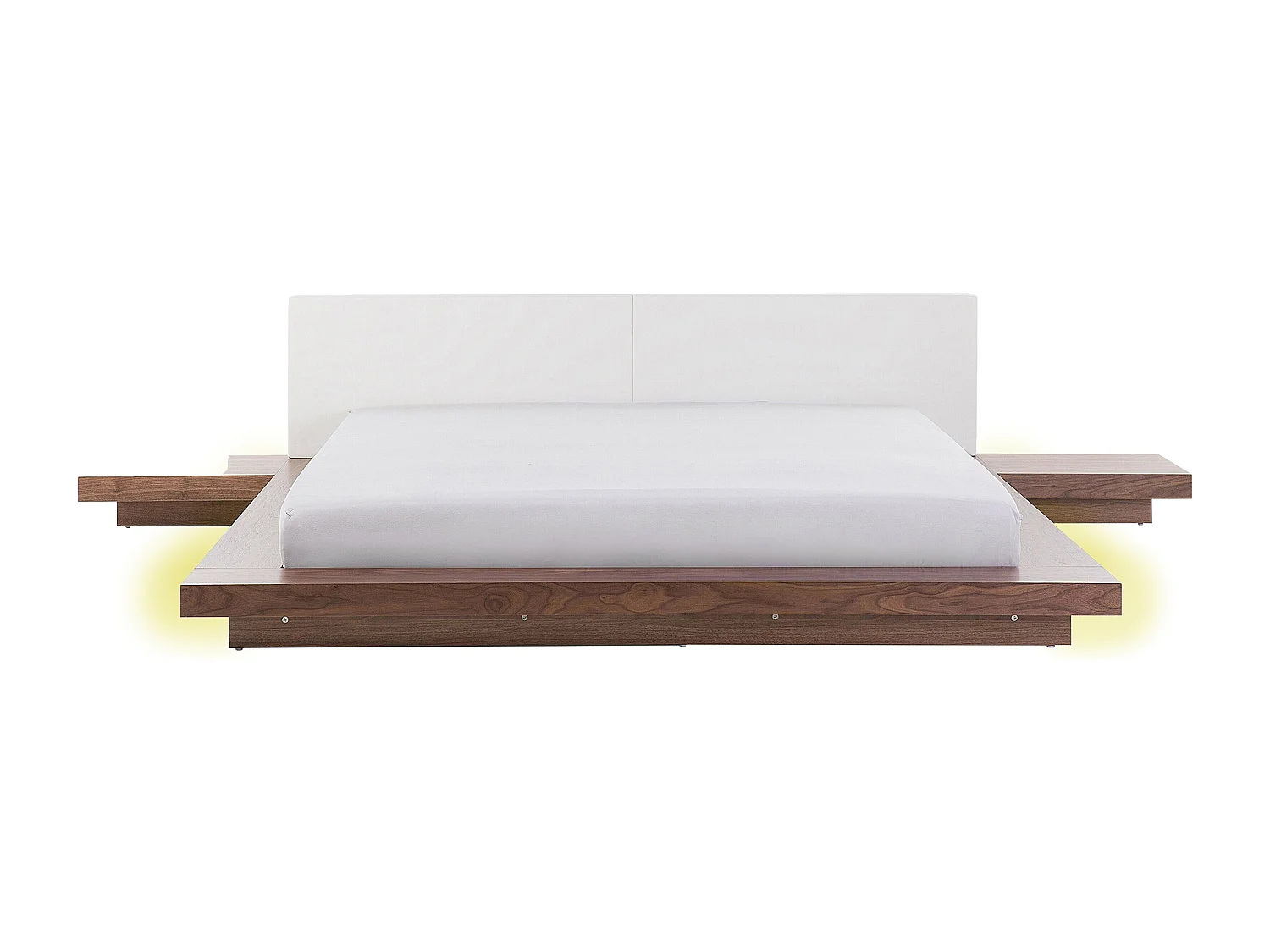 Bed met LED hout bruin 180 x 200 cm ZEN