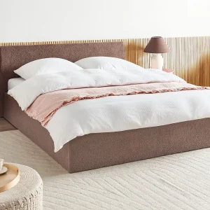 Bed met opbergruimte Bouclé ORBEY 180 x 200 cm Bruin Bed met opbergruimte Bouclé ORBEY 180 x 200 cm Bruin