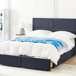Bed met opbergruimte Fluweel VERNOYES 160 x 200 cm Zwart Bed met opbergruimte Fluweel VERNOYES 160 x 200 cm Zwart