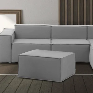 Talamo Italia Hocker Barbara 70x80x43h cm Grijs Afneembaar, Rechthoekig, Houten Frame, Made in Italy Talamo Italia Hocker Barbara 70x80x43h cm Grijs Afneembaar, Rechthoekig, Houten Frame, Made in Italy