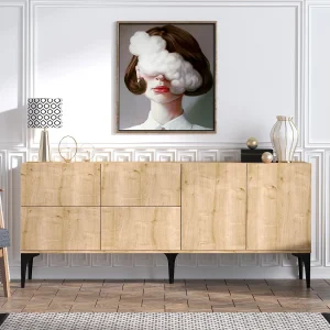 "Laika" Houten Buffet – Beige 180 x 40 x 80 cm – Modern & Elegant Design
