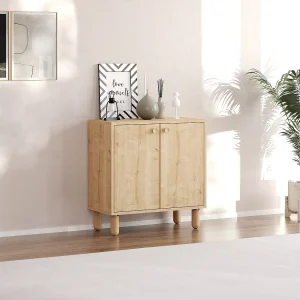 "Lina" Houten Buffet – Beige, Modern Design, 72 x 36 x 73 cm, 2 Planken, 2 Deuren "Lina" Houten Buffet – Beige, Modern Design, 72 x 36 x 73 cm, 2 Planken, 2 Deuren
