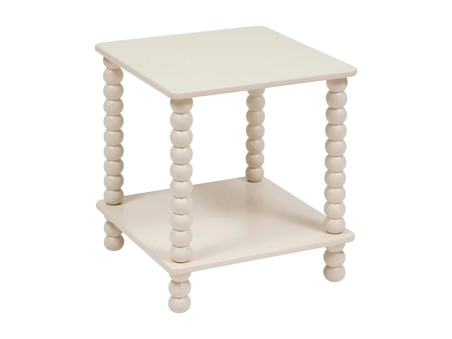 Bijzettafel beige 45x40x40cm