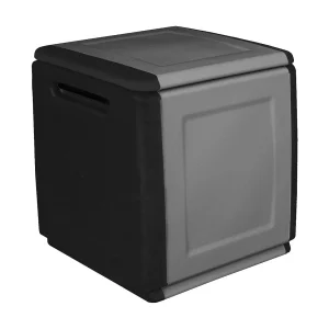 Barbierkoffer, multifunctionele kist, containerkoffer,Opragdoos, 100% Made in Italy, 54x53h57 cm, Lichtgrijs en Zwart Barbierkoffer, multifunctionele kist, containerkoffer,Opragdoos, 100% Made in Italy, 54x53h57 cm, Lichtgrijs en Zwart