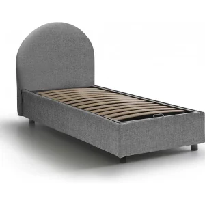 Beatrice eenpersoonsbed, Opbergbed met stoffen bekleding, 100% Made in Italy, Opening aan de voorzijde, geschikt voor matras 80×190 cm, Grijs Beatrice eenpersoonsbed, Opbergbed met stoffen bekleding, 100% Made in Italy, Opening aan de voorzijde, geschikt voor matras 80×190 cm, Grijs