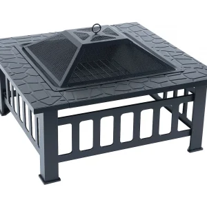 Vuurschaal BBQ 3 in 1 barbecue met vonkenscherm "Flaméo" – Zwart Vuurschaal BBQ 3 in 1 barbecue met vonkenscherm "Flaméo" – Zwart