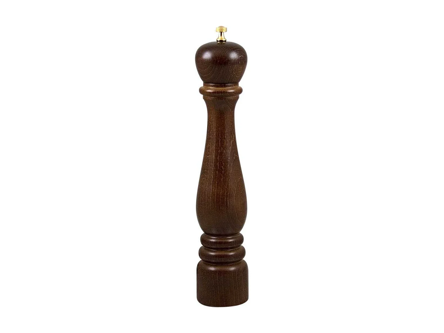BISETTI Roma pepermolen 33 cm van beukenhout met notenafwerking, gehard stalen mechanisme anti-oxidatie, gemaakt in Italië