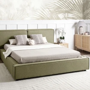 Bed Stof LINARDS 160 x 200 cm Groen Bed Stof LINARDS 160 x 200 cm Groen