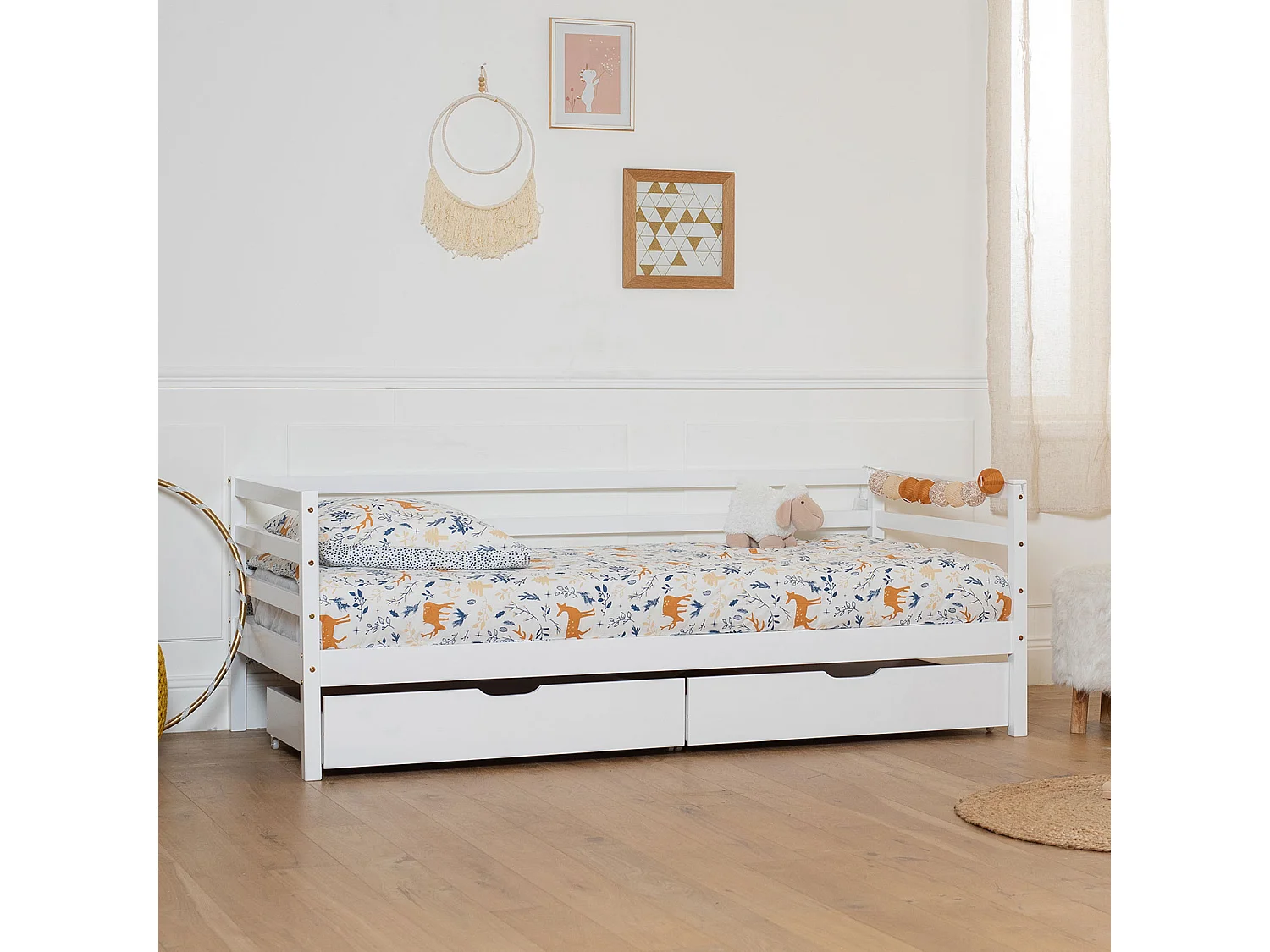 Bedbank voor kinderen 190x90cm met lades JULES