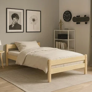 Bed 90×200 inclusief lattenbodem Kocot Kids Axel Hout Bed 90×200 inclusief lattenbodem Kocot Kids Axel Hout