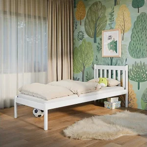 Bed 90×200 inclusief lattenbodem Marthe Wit Bed 90×200 inclusief lattenbodem Marthe Wit