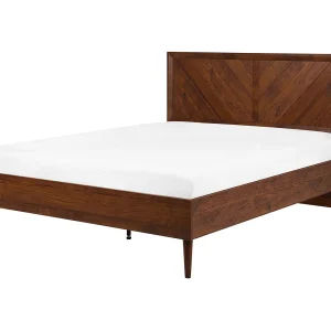 Bed hout donkerbruin 140 x 200 cm MIALET Bed hout donkerbruin 140 x 200 cm MIALET