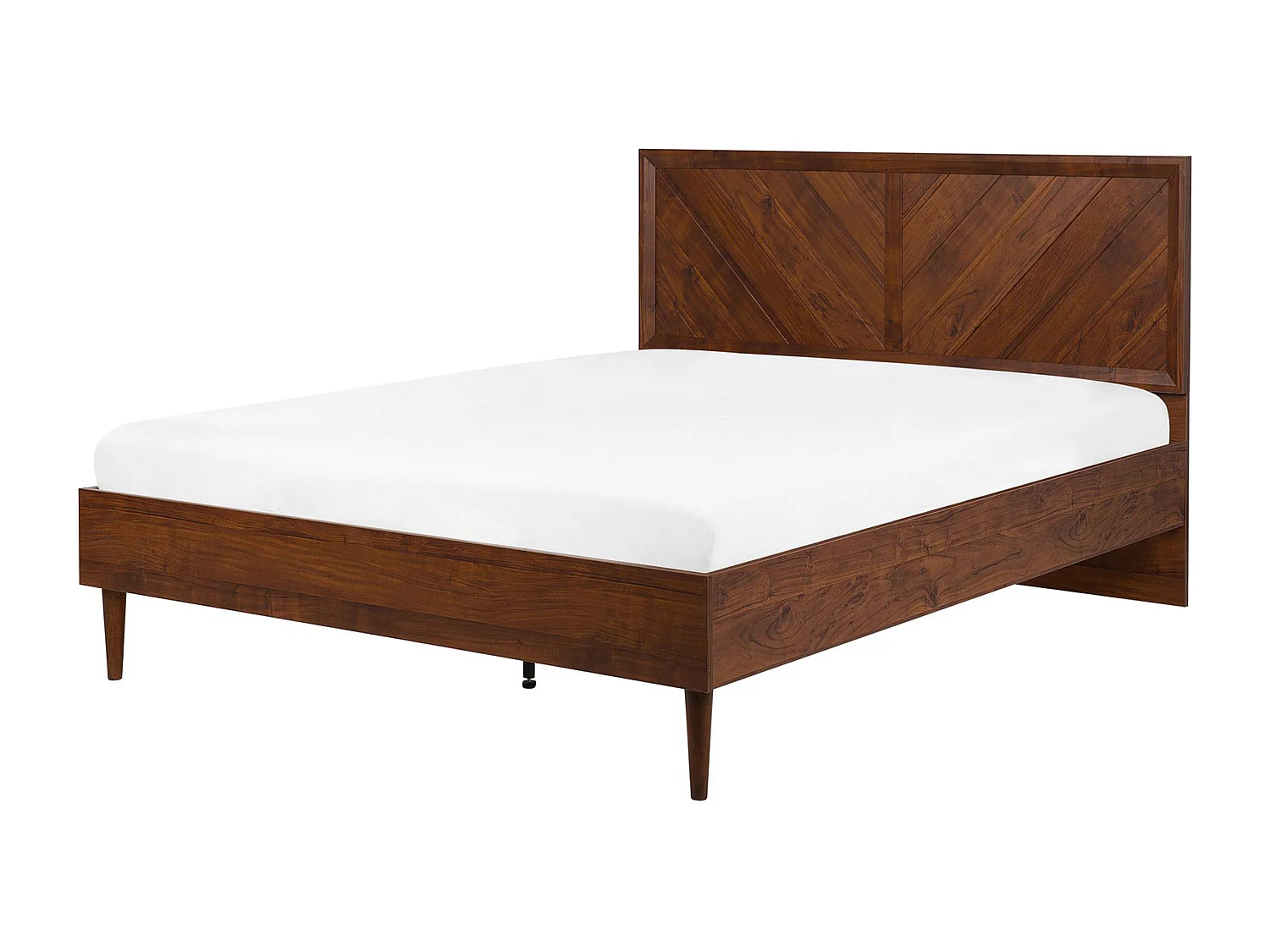 Bed hout donkerbruin 140 x 200 cm MIALET