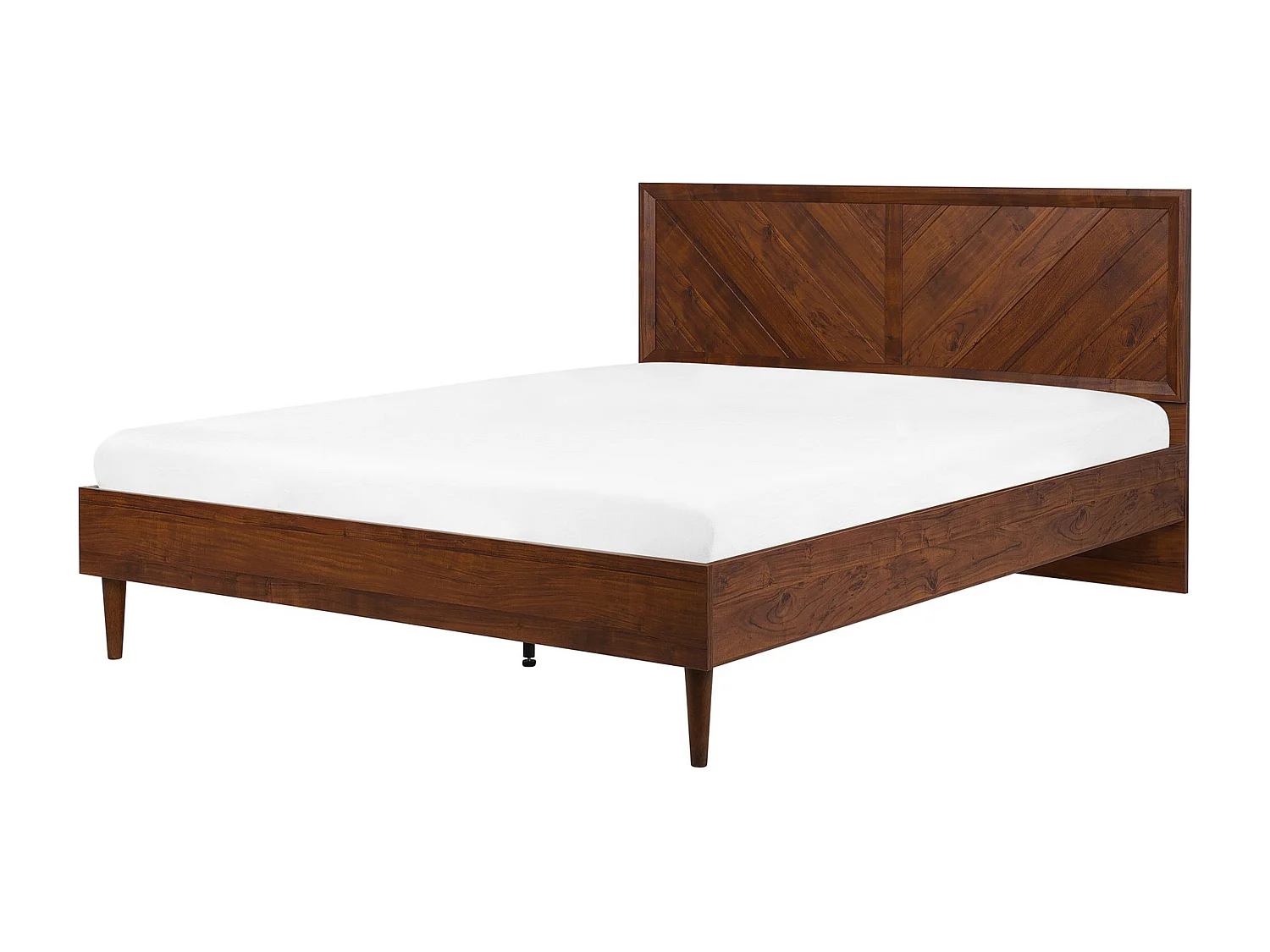 Bed hout donkerbruin 180 x 200 cm MIALET