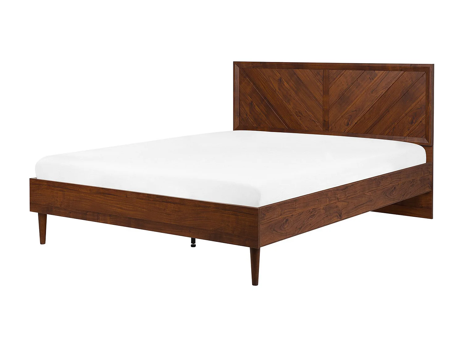 Bed hout donkerbruin 160 x 200 cm MIALET