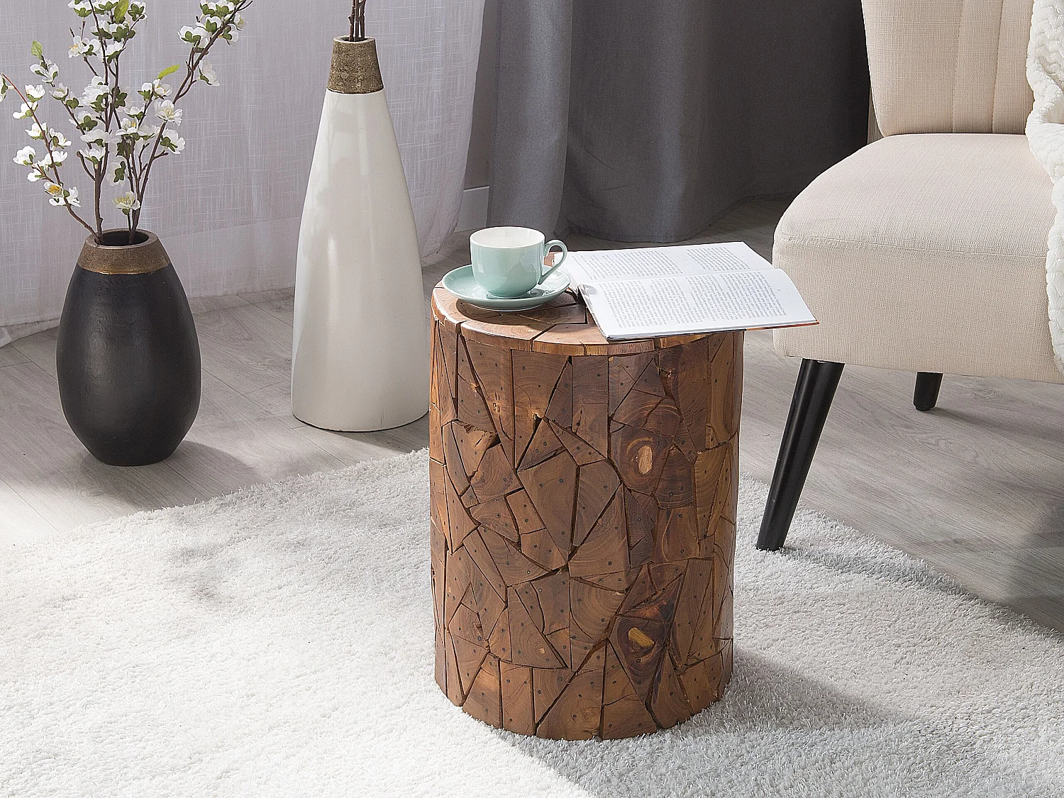 Bijzettafel DAWSON Teakhout Bruin