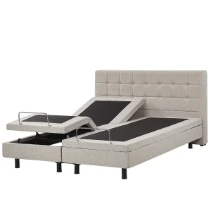 Bed elektrisch verstelbaar beige 160 x 200 cm DUKE Bed elektrisch verstelbaar beige 160 x 200 cm DUKE