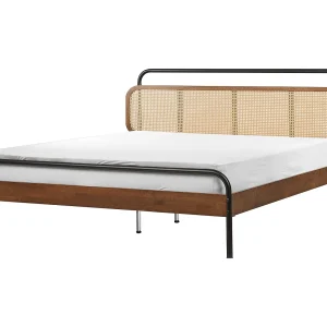 Bed hout donkerbruin 160 x 200 cm BOUSSICOURT Bed hout donkerbruin 160 x 200 cm BOUSSICOURT