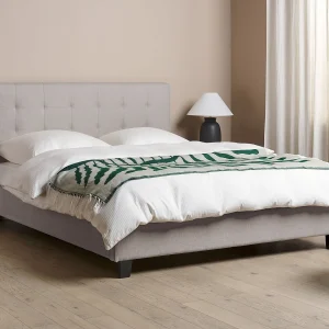 Bed Stof LA ROCHELLE 160 x 200 cm Lichtgrijs Bed Stof LA ROCHELLE 160 x 200 cm Lichtgrijs