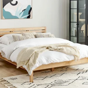 Bed Dennenhout CARNAC 160 x 200 cm Lichtbruin