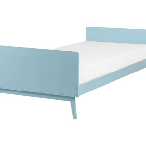 Bed hout lichtblauw 90 x 200 cm BONNAC
