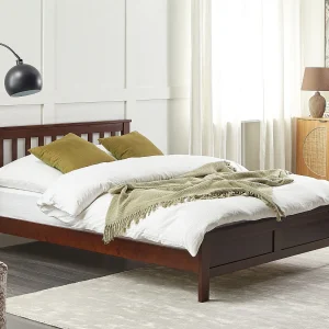 Bed Dennenhout MAYENNE 140 x 200 cm Donkerbruin