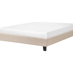 Bed stof beige 140 x 200 cm ROANNE Bed stof beige 140 x 200 cm ROANNE