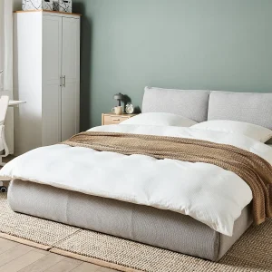 Bed Stof VINAY 160 x 200 cm Lichtgrijs Bed Stof VINAY 160 x 200 cm Lichtgrijs