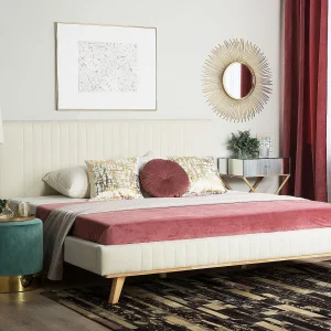 Bed Chenille TALENCE 160 x 200 cm Lichtbeige Bed Chenille TALENCE 160 x 200 cm Lichtbeige