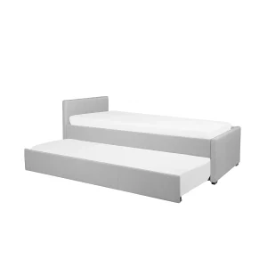 Bedbank stof lichtgrijs 80 x 200 cm MARMANDE Bedbank stof lichtgrijs 80 x 200 cm MARMANDE