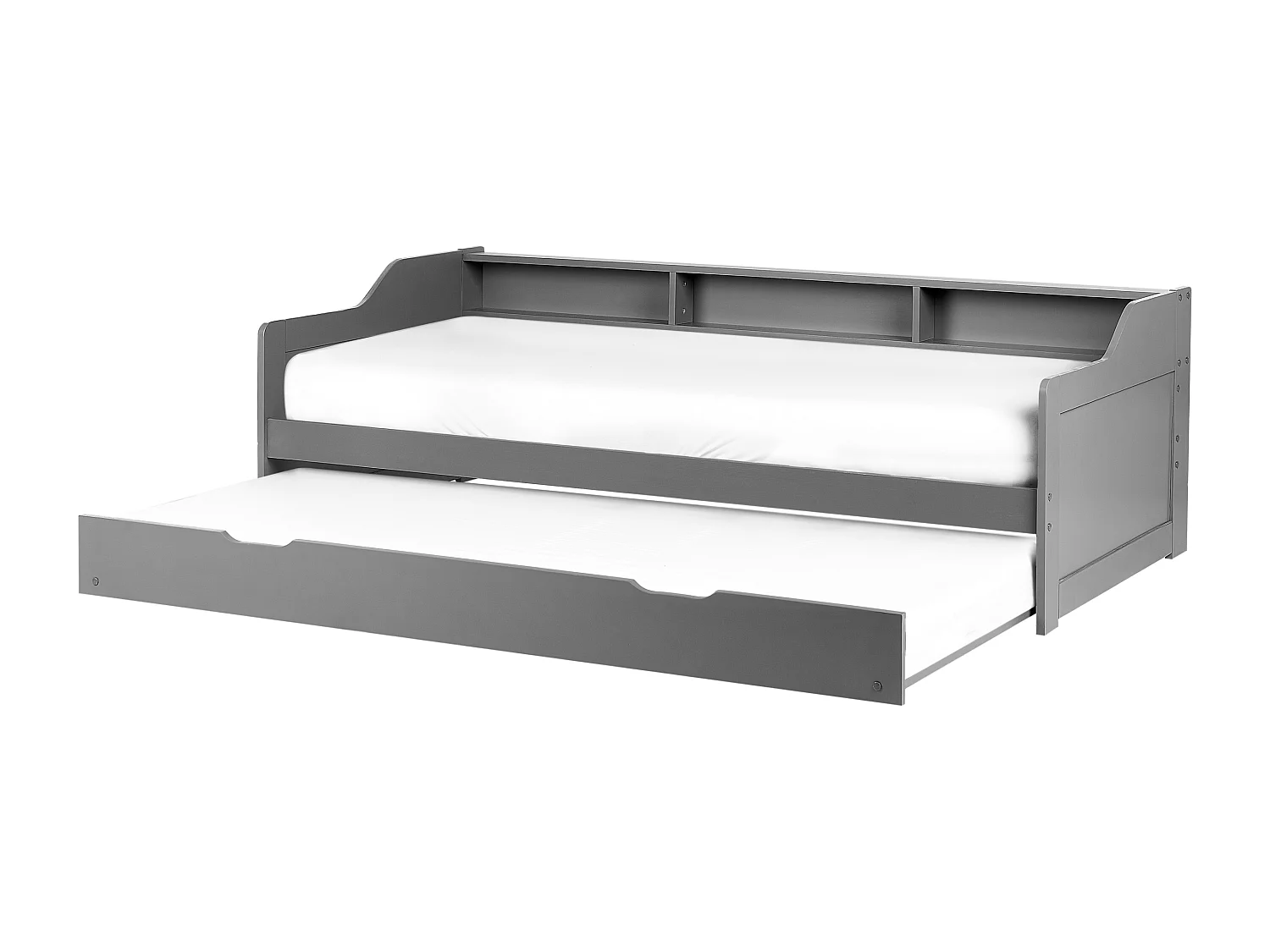 Bedbank hout grijs 90 x 200 cm EDERN