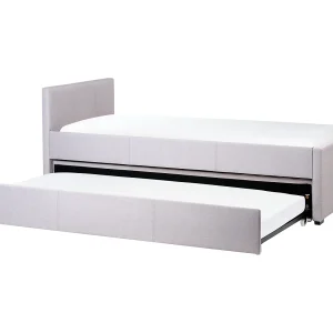 Bedbank stof lichtgrijs 90 x 200 cm MARMANDE Bedbank stof lichtgrijs 90 x 200 cm MARMANDE