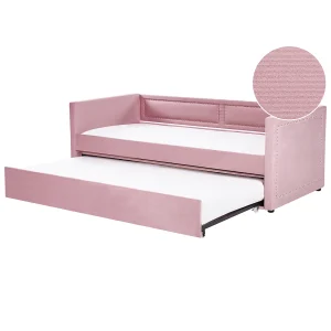 Bedbank corduroy roze 90 x 200 cm MIMZAN Bedbank corduroy roze 90 x 200 cm MIMZAN