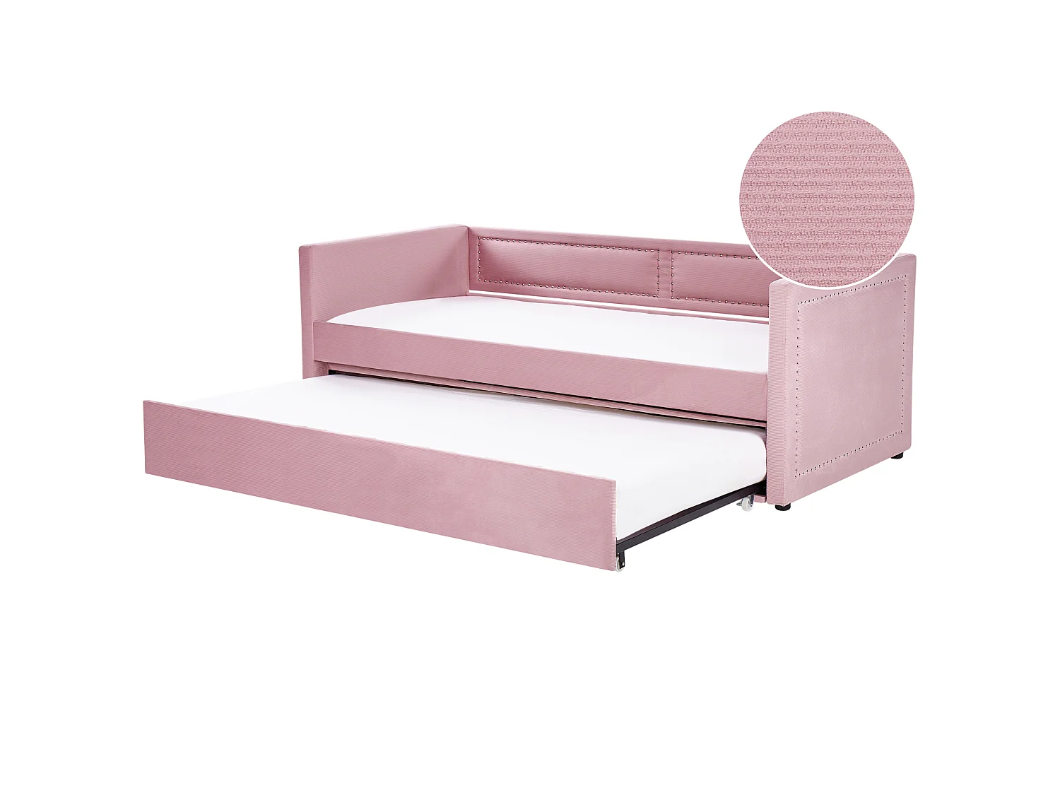 Bedbank corduroy roze 90 x 200 cm MIMZAN