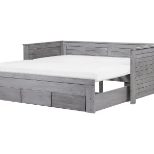 Bedbank hout grijs 90 x 200 cm CAHORS Bedbank hout grijs 90 x 200 cm CAHORS