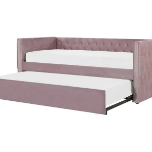 Bedbank fluweel roze 90 x 200 GASSIN Bedbank fluweel roze 90 x 200 GASSIN