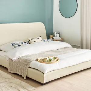 Bed Stof ROISEL 180 x 200 cm Lichtbeige Bed Stof ROISEL 180 x 200 cm Lichtbeige