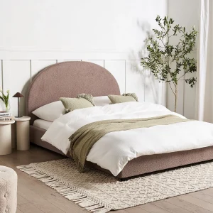 Bed Bouclé VAUCLUSE 140 x 200 cm Taupe Bed Bouclé VAUCLUSE 140 x 200 cm Taupe