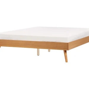 Bed zonder hoofdbord BERRIC 160 x 200 cm Natuurlijk essenhout