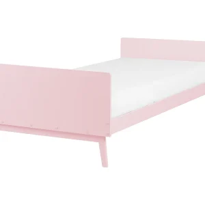 Bed hout pastel roze 90 x 200 cm BONNAC