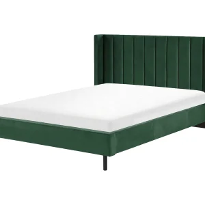 Bed fluweel groen 160 x 200 cm VILLETTE Bed fluweel groen 160 x 200 cm VILLETTE