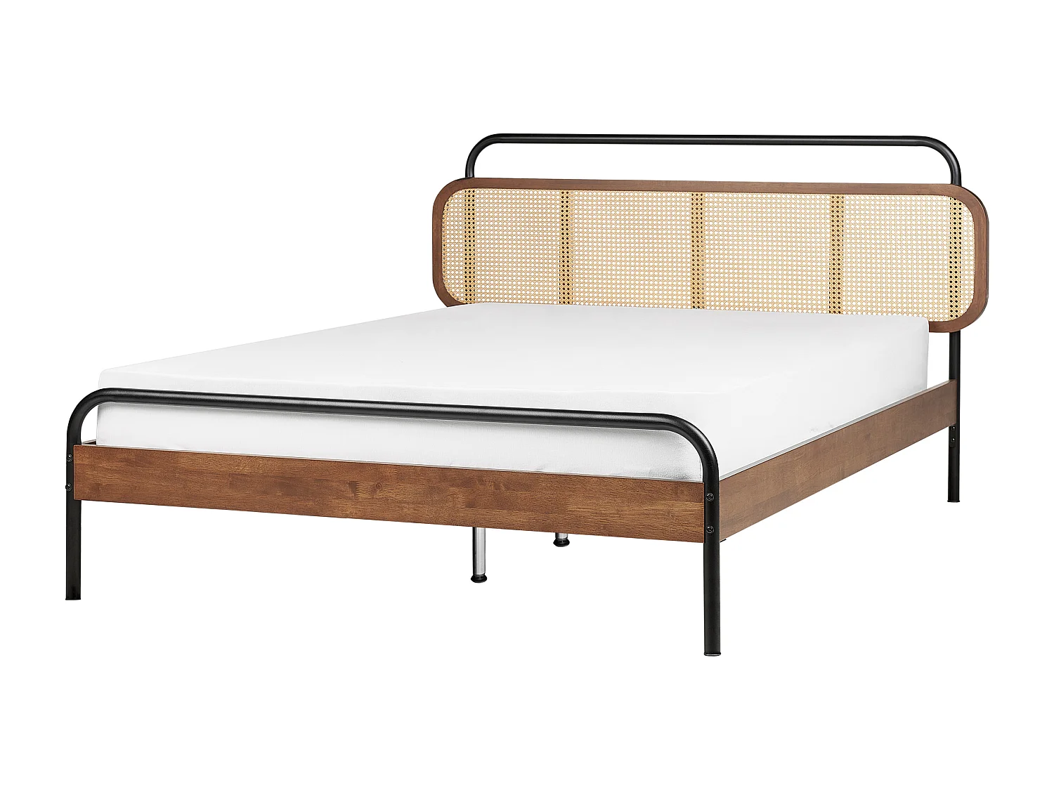 Bed hout donkerbruin 140 x 200 cm BOUSSICOURT