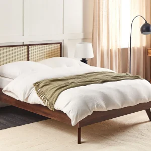 Bed Rotan MONPAZIER 140 x 200 cm Donkerbruin Bed Rotan MONPAZIER 140 x 200 cm Donkerbruin