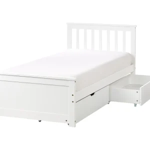 Bed met 2 lades hout wit 90 x 200 cm OLENDON Bed met 2 lades hout wit 90 x 200 cm OLENDON