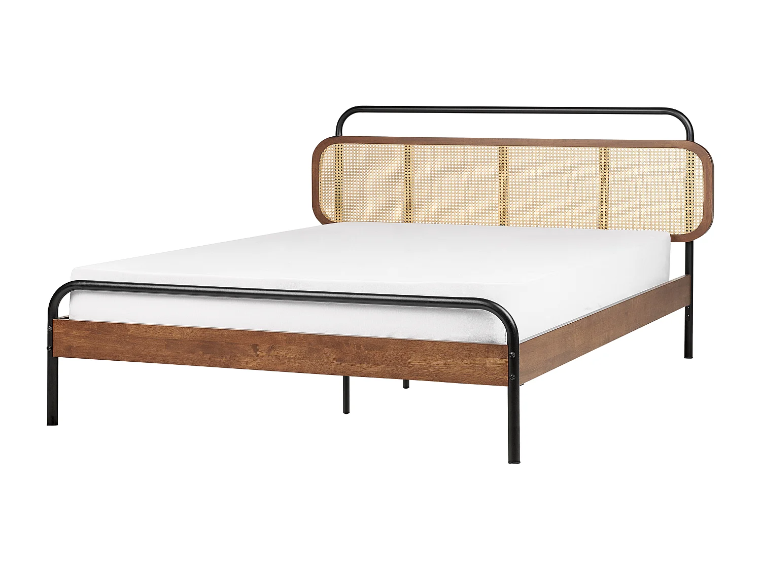 Bed hout donkerbruin 180 x 200 cm BOUSSICOURT