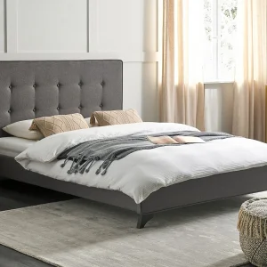 Bed Stof AMBASSADOR 140 x 200 cm Grijs Bed Stof AMBASSADOR 140 x 200 cm Grijs