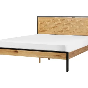 Bed hout lichtbruin 160 x 200 cm ERVILLERS