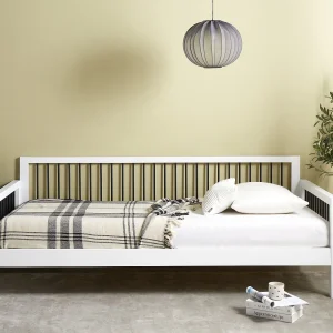 Bed met lattenbodem TRICOT 90 x 200 cm Hout Wit Bed met lattenbodem TRICOT 90 x 200 cm Hout Wit
