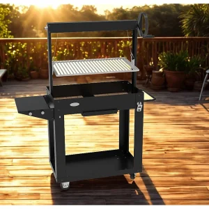 Barbecue au charbon et bois SANTA CLARA – hauteur réglable – briques réfractaires – IMOR Barbecue au charbon et bois SANTA CLARA – hauteur réglable – briques réfractaires – IMOR